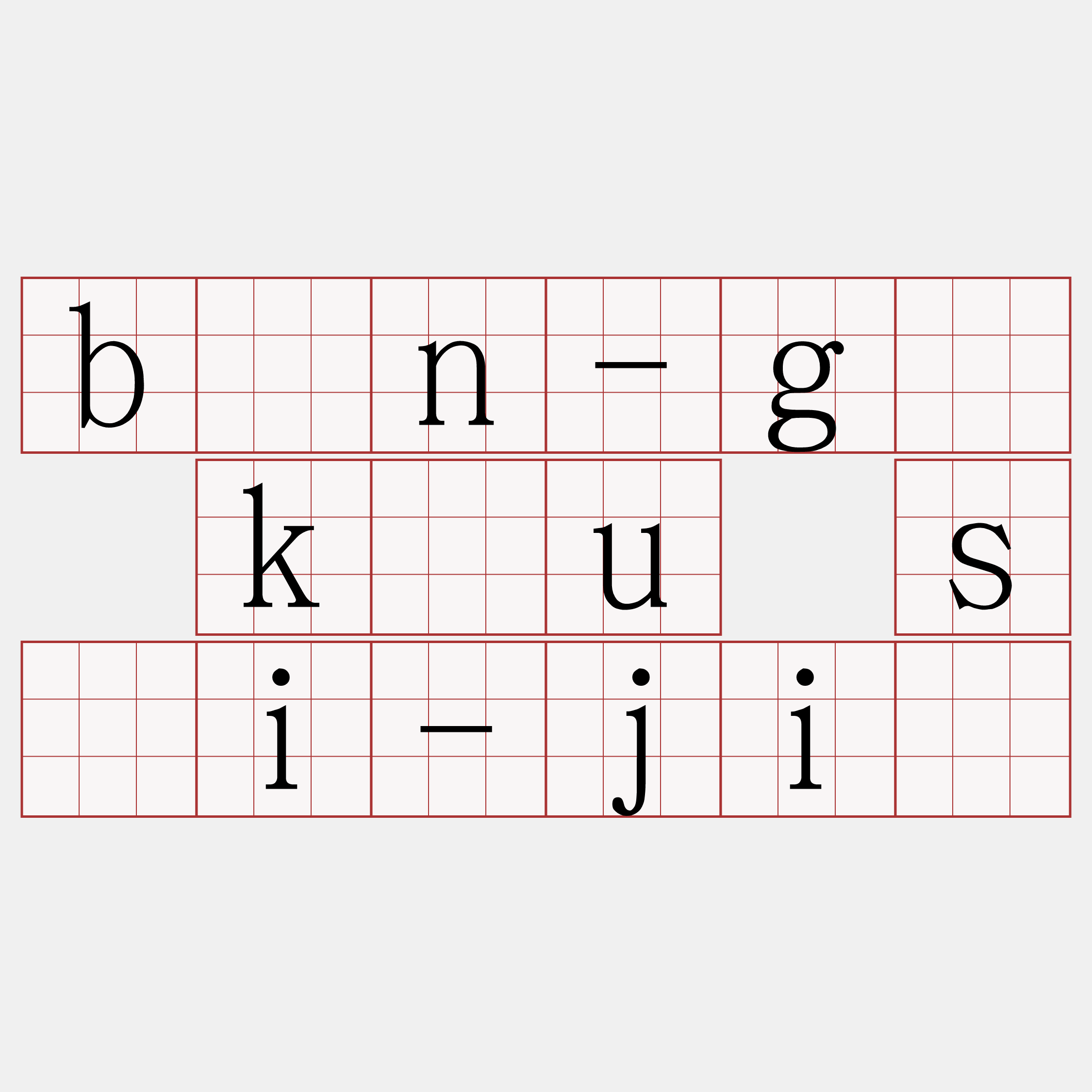 bān-gû kāu sái-jiō